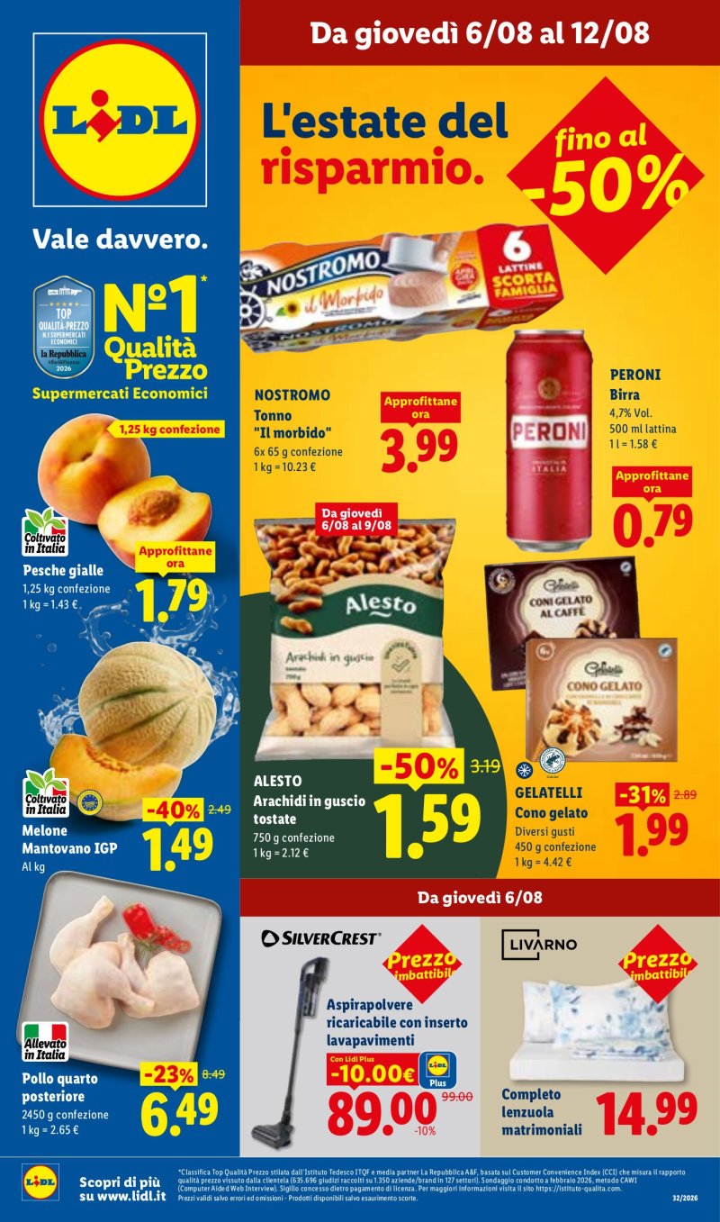 Pagina 1 del volantino Offerte valide dal 6/08 al 12/08