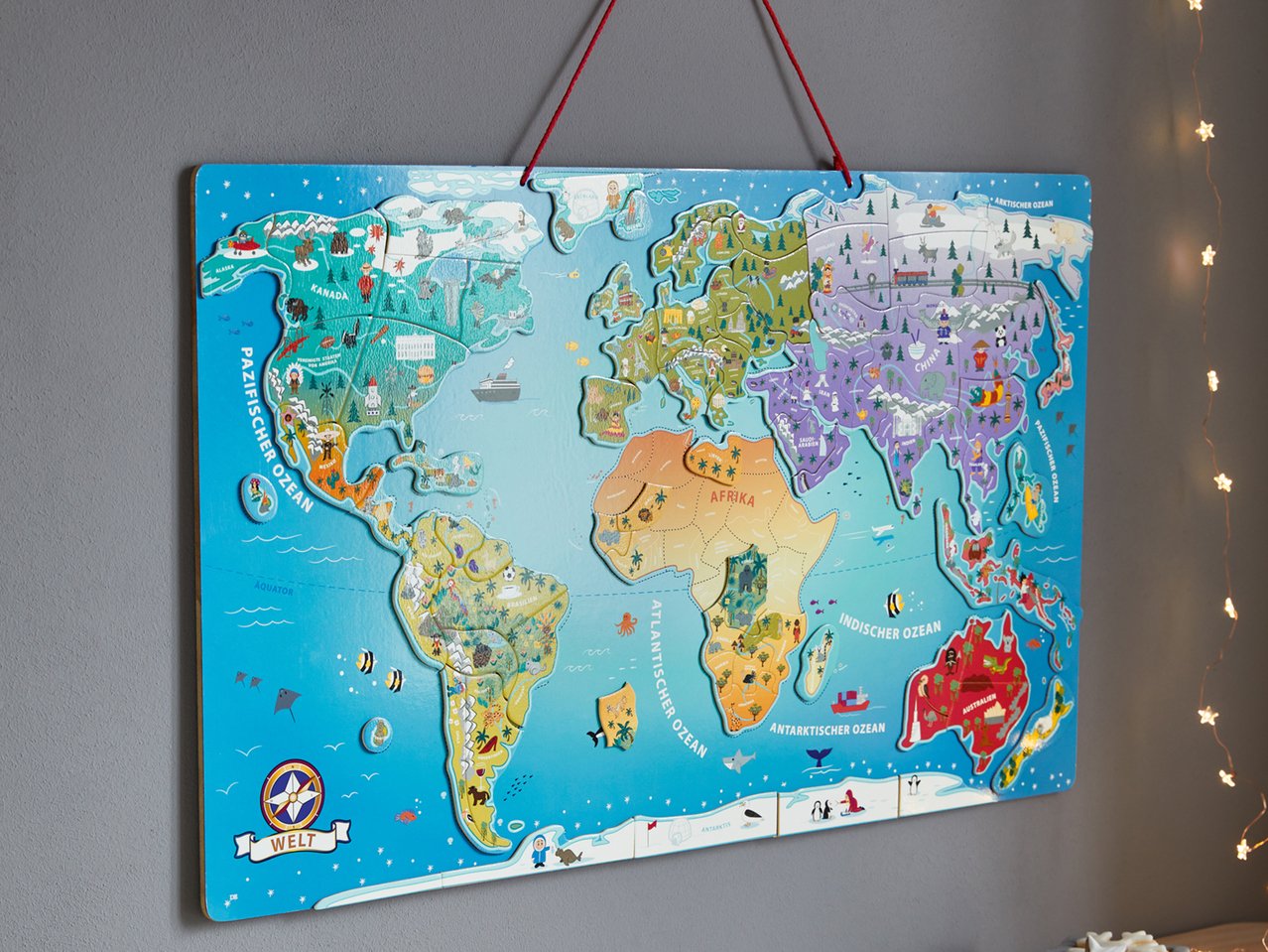 Carta magnetica dell'Europa o del mondo