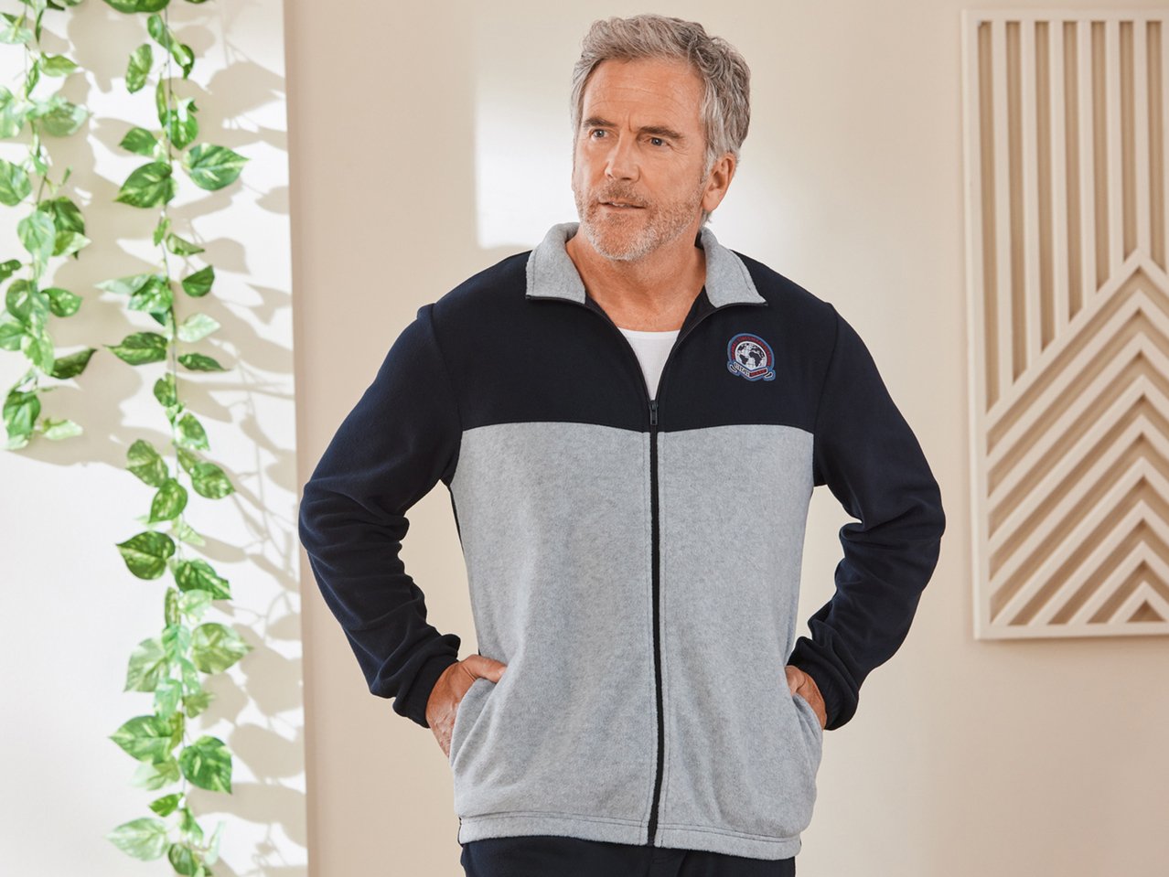 Tuta in pile da uomo