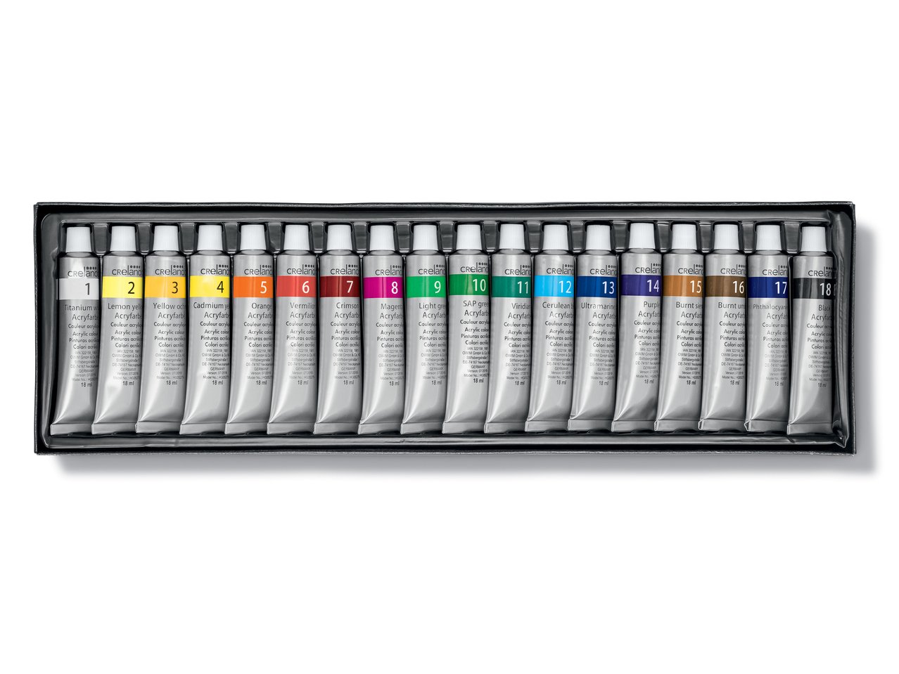 Set cavalletto da pittore in valigetta, 52 pezzi