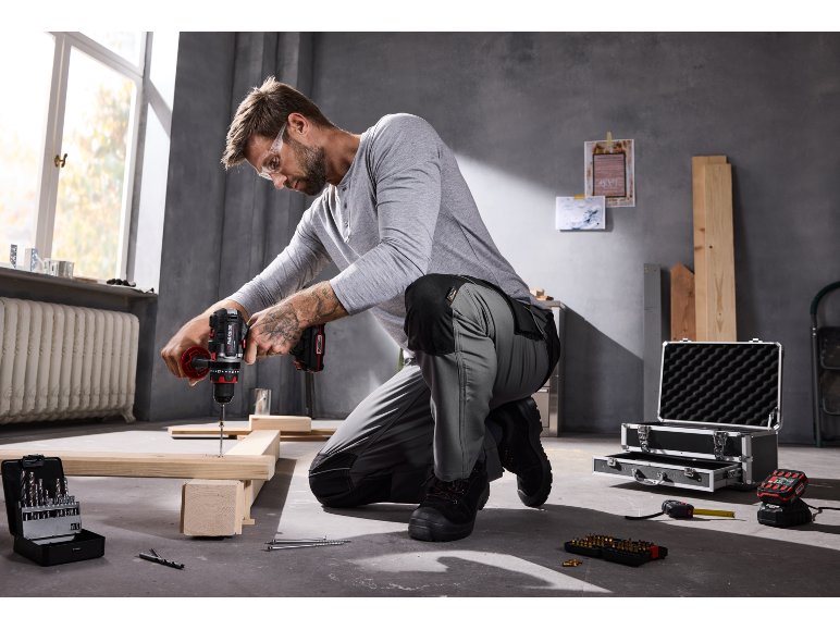 Set trapano a percussione ricaricabile