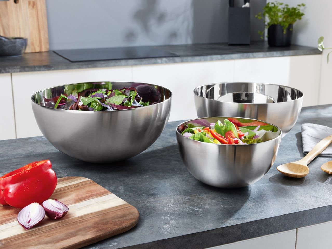 Set ciotole in acciaio, 3 pezzi