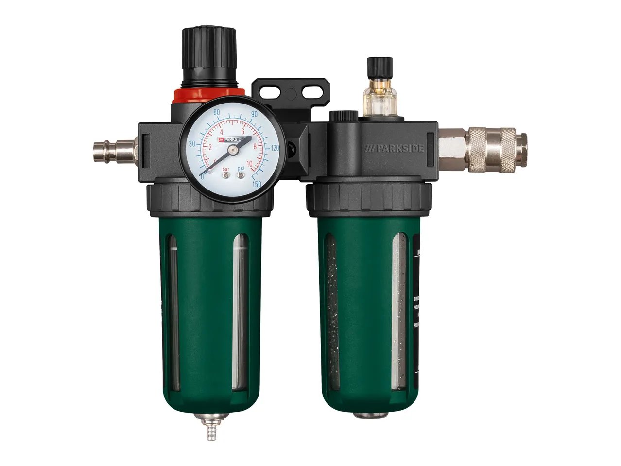 Tubo con avvolgicavo o unità di manutenzione per aria compressa