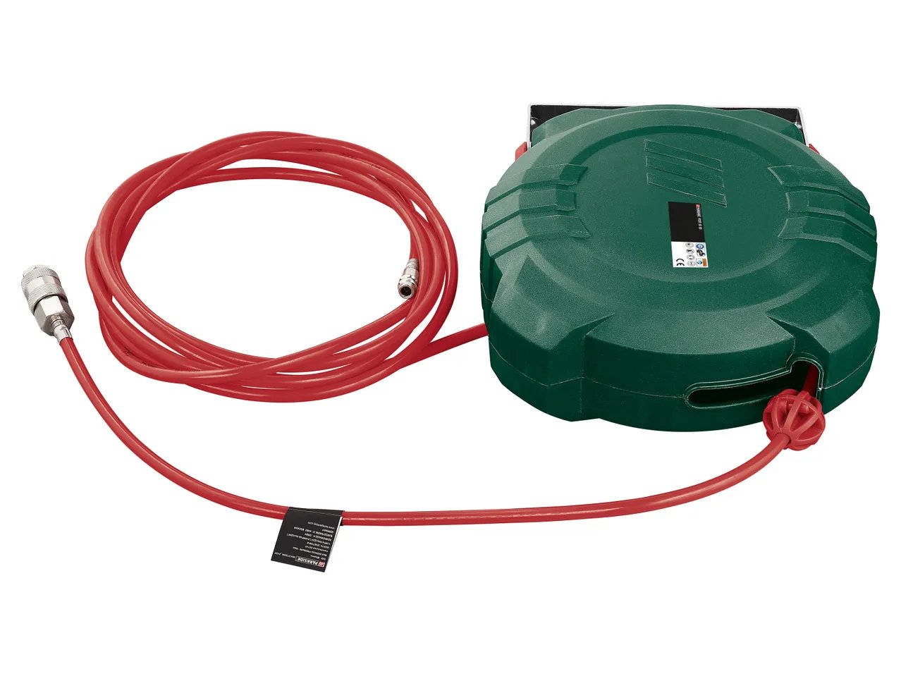 Tubo con avvolgicavo o unità di manutenzione per aria compressa