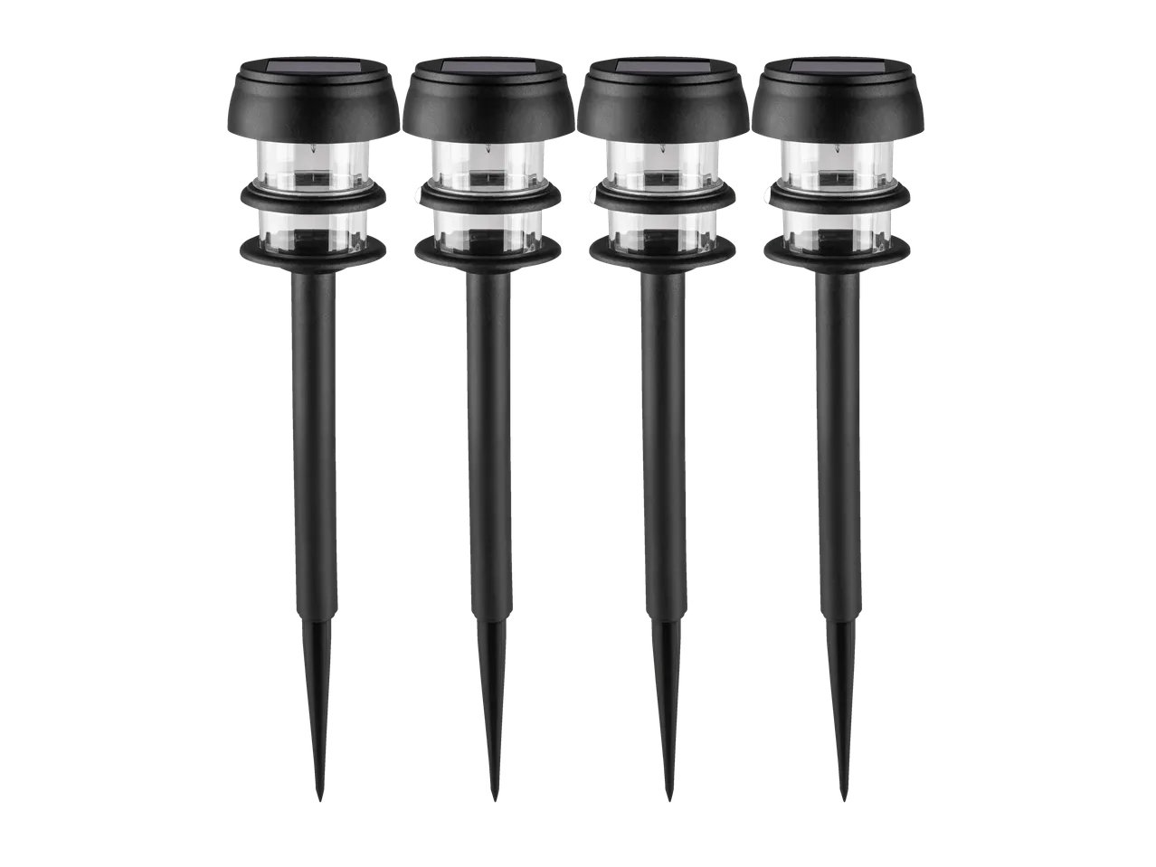 Lampada LED ad energia solare con picchetto, 4 pezzi