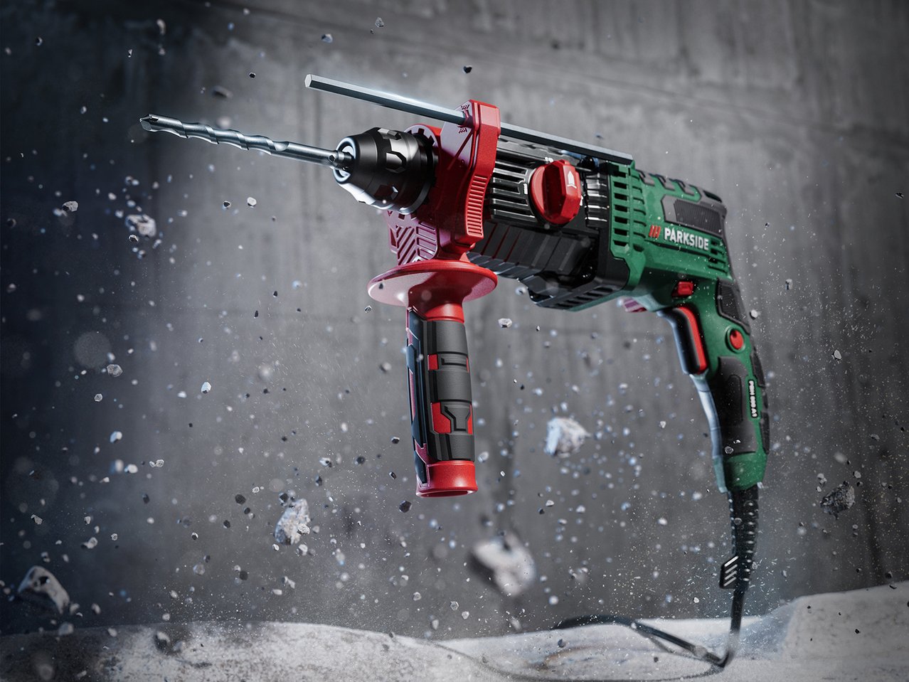 Trapano a percussione scalpellatore