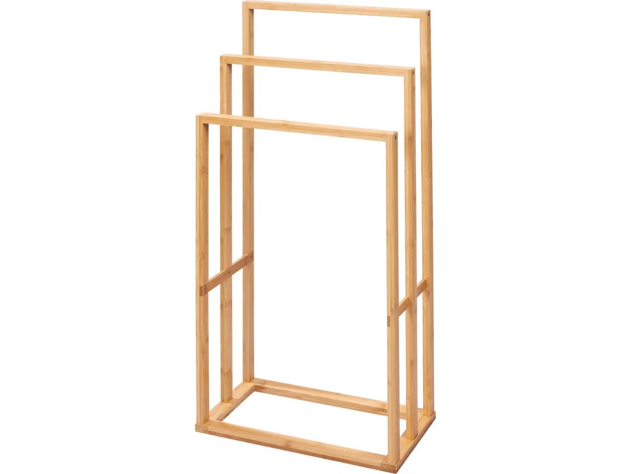 Scaffale o stander portasciugamani in bambù