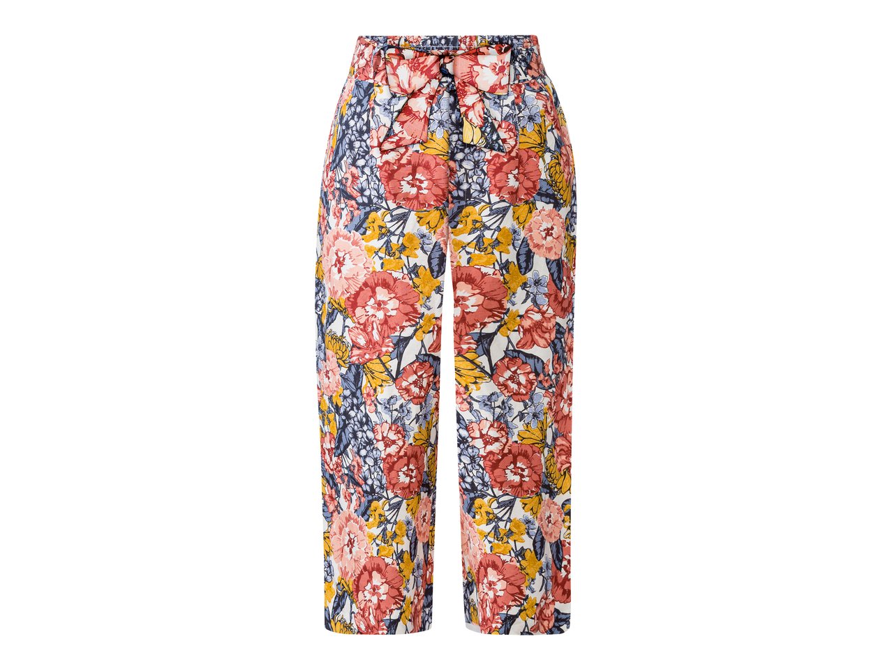 Pantaloni culotte in lino da donna