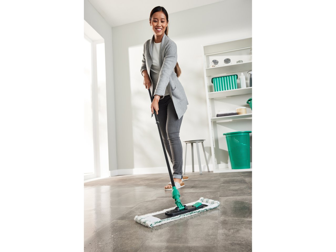 Lavapavimenti con manico telescopico