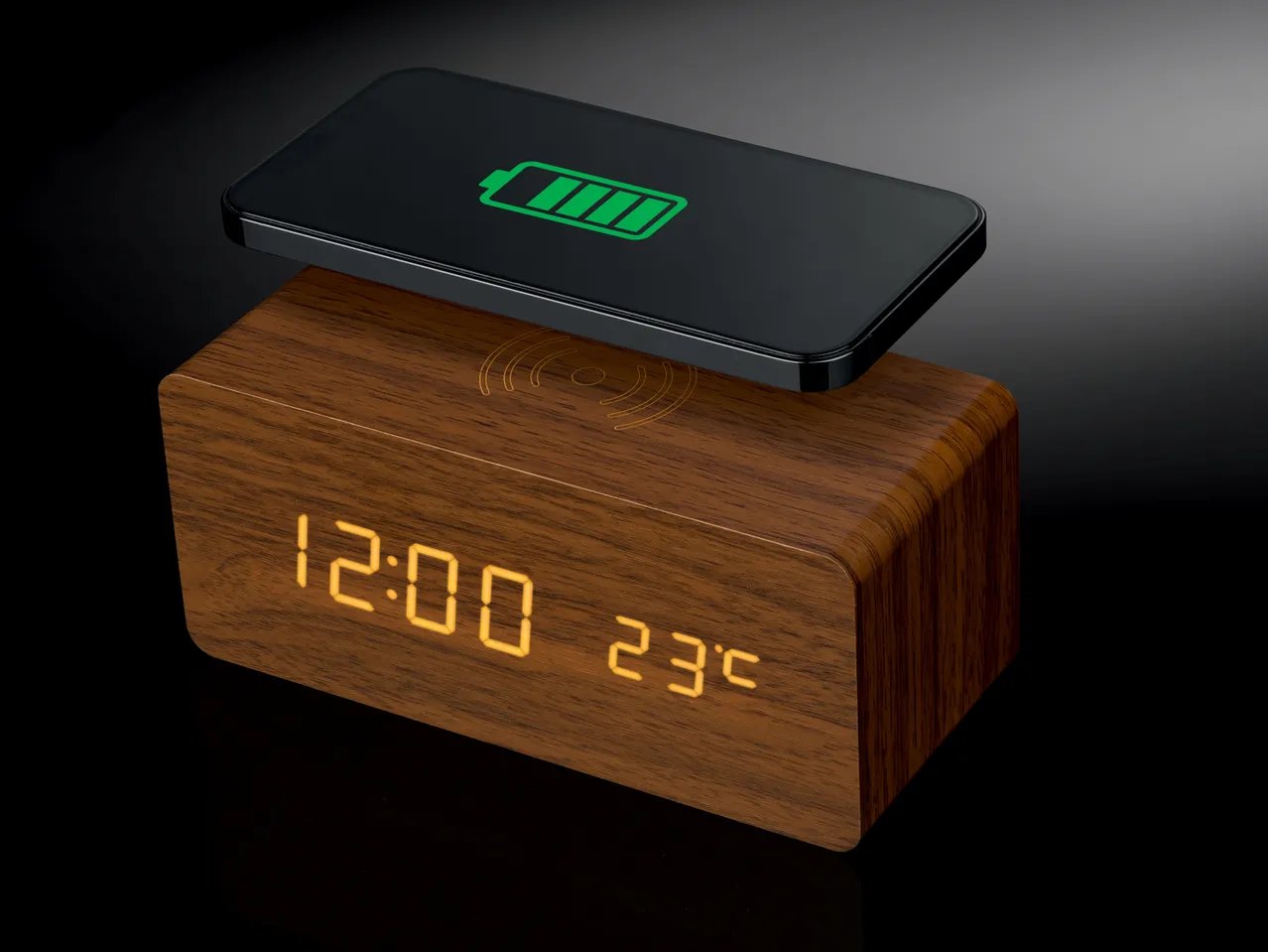 Sveglia digitale con stazione di ricarica QI