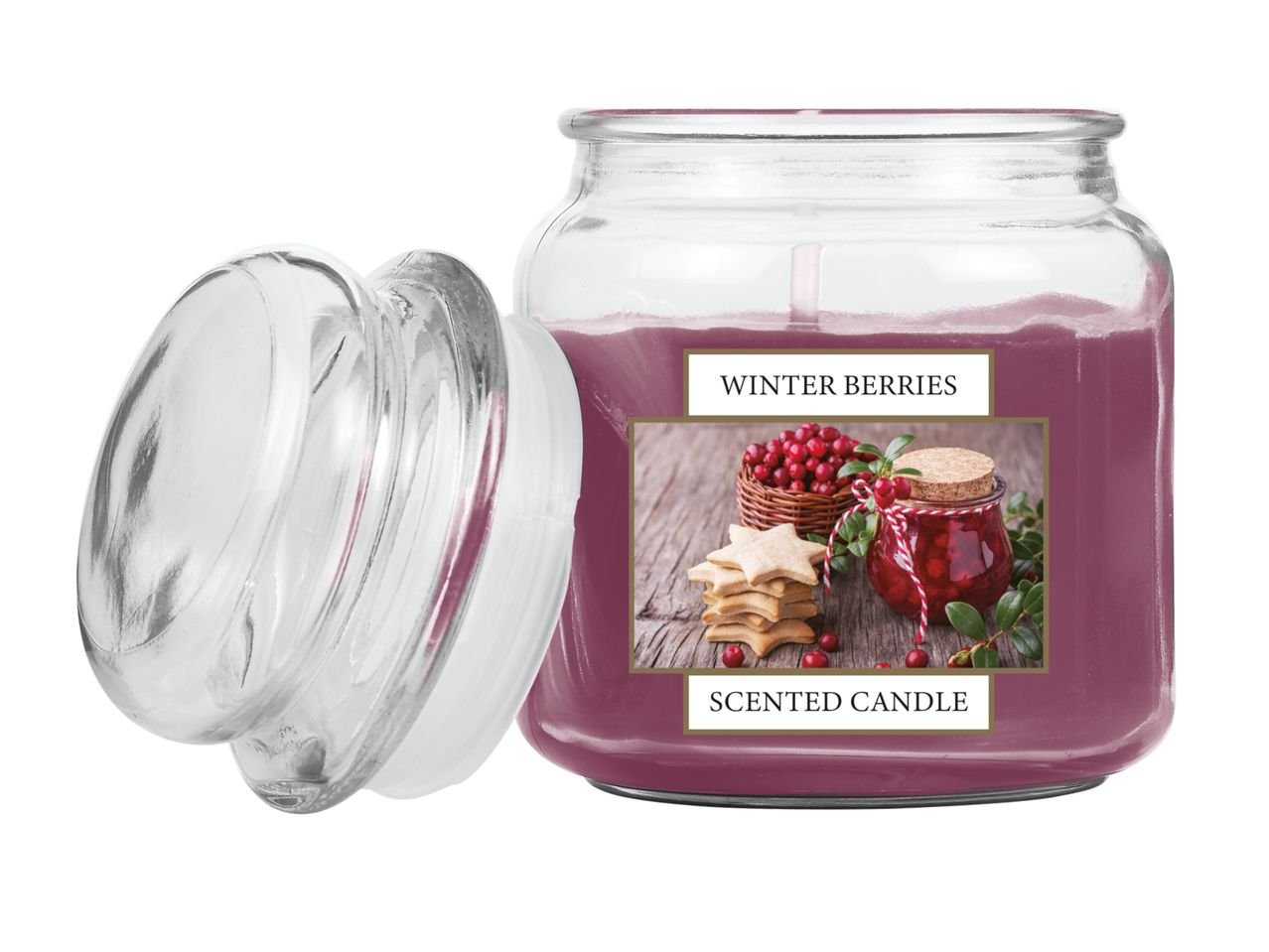 Candela profumata in vasetto con coperchio