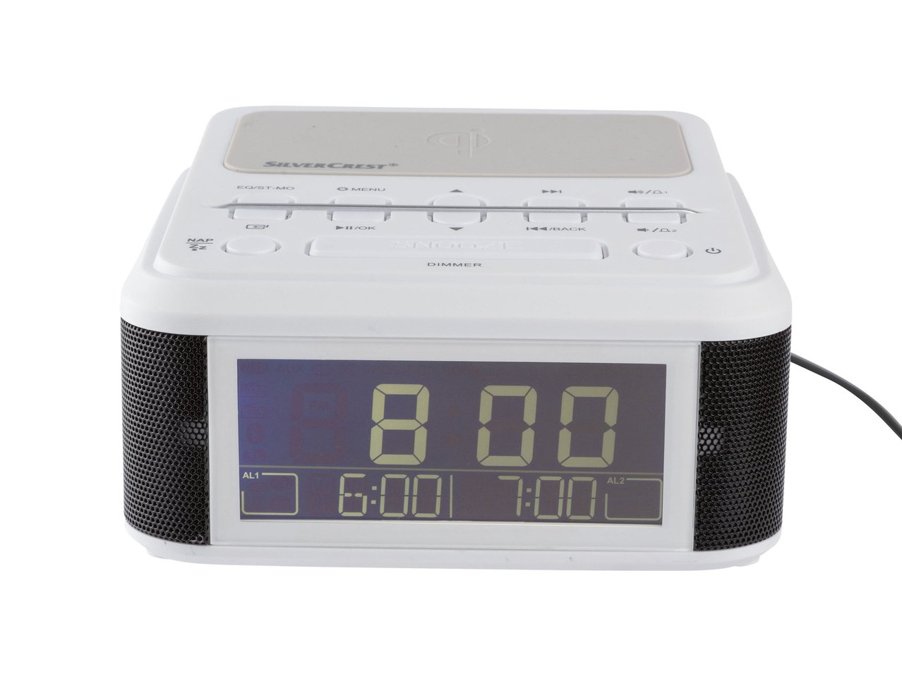 Radiosveglia Bluetooth con funzione di ricarica Qi