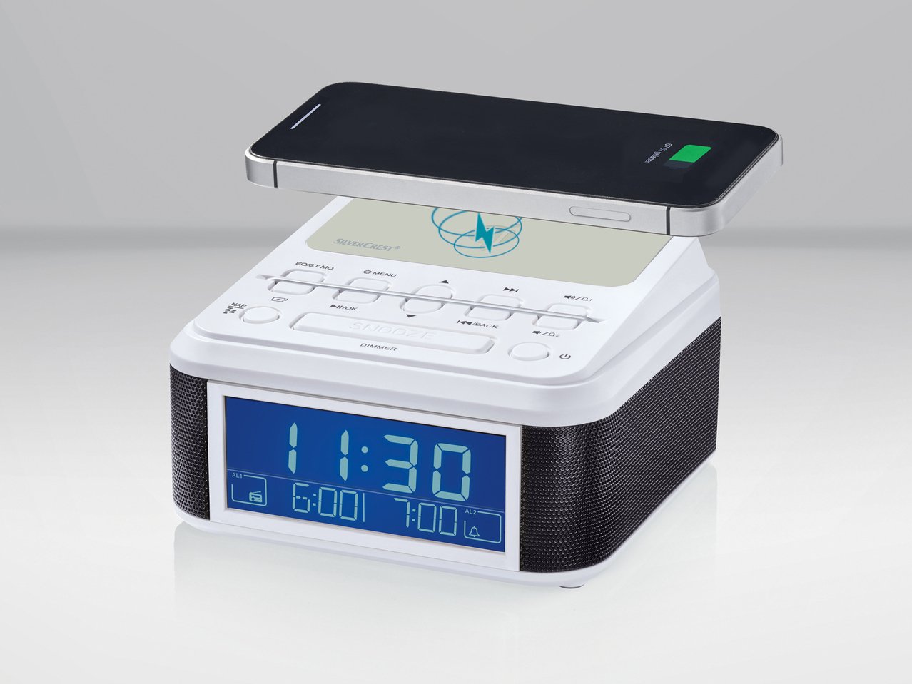 Radiosveglia Bluetooth con funzione di ricarica Qi