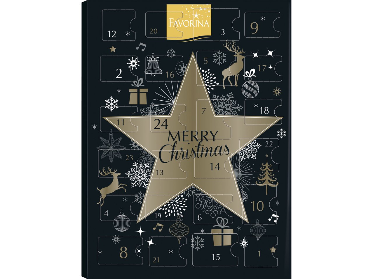 Calendario dell'avvento con praline