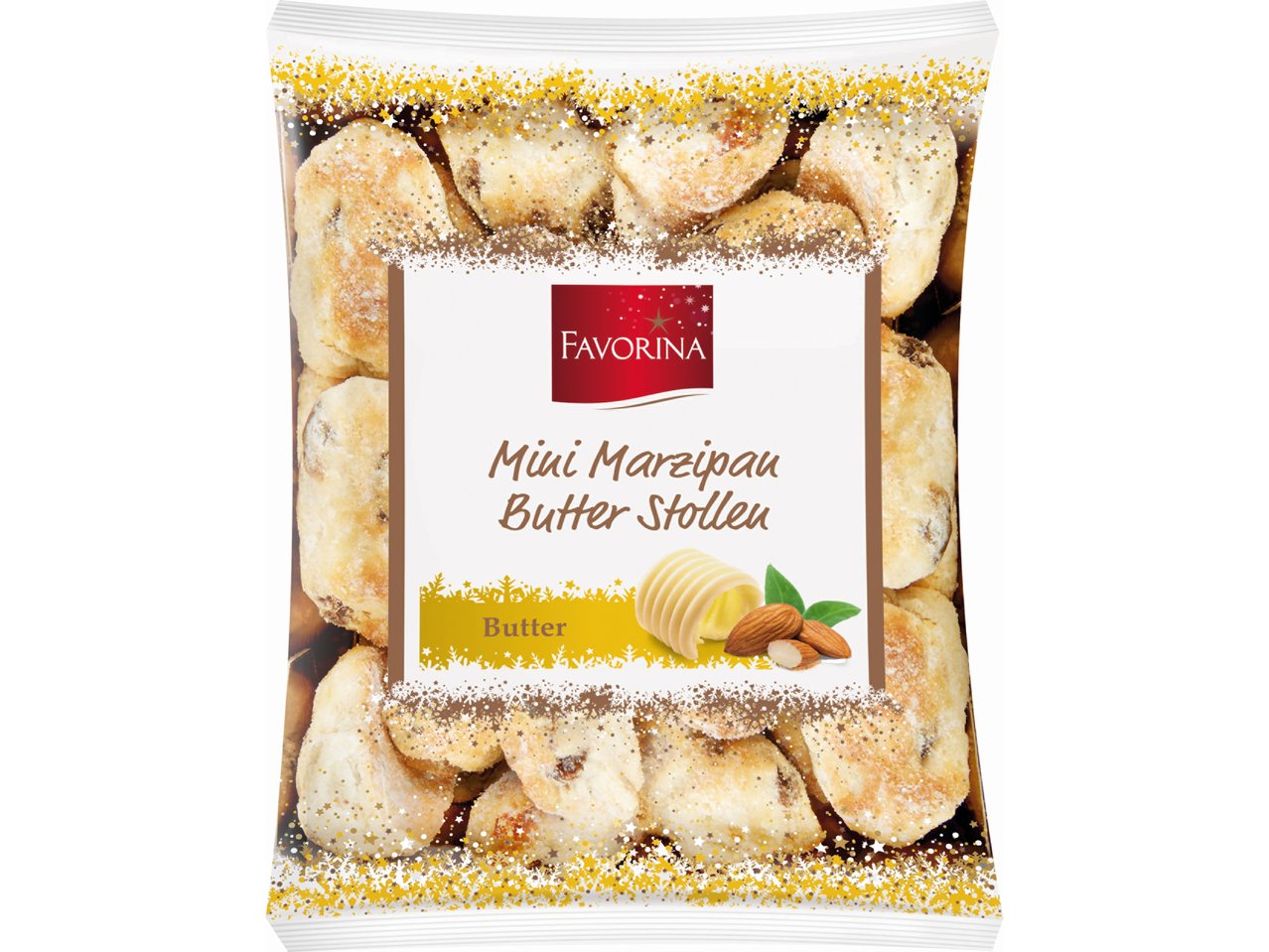 Mini-Stollen di burro ripieno di marzapane