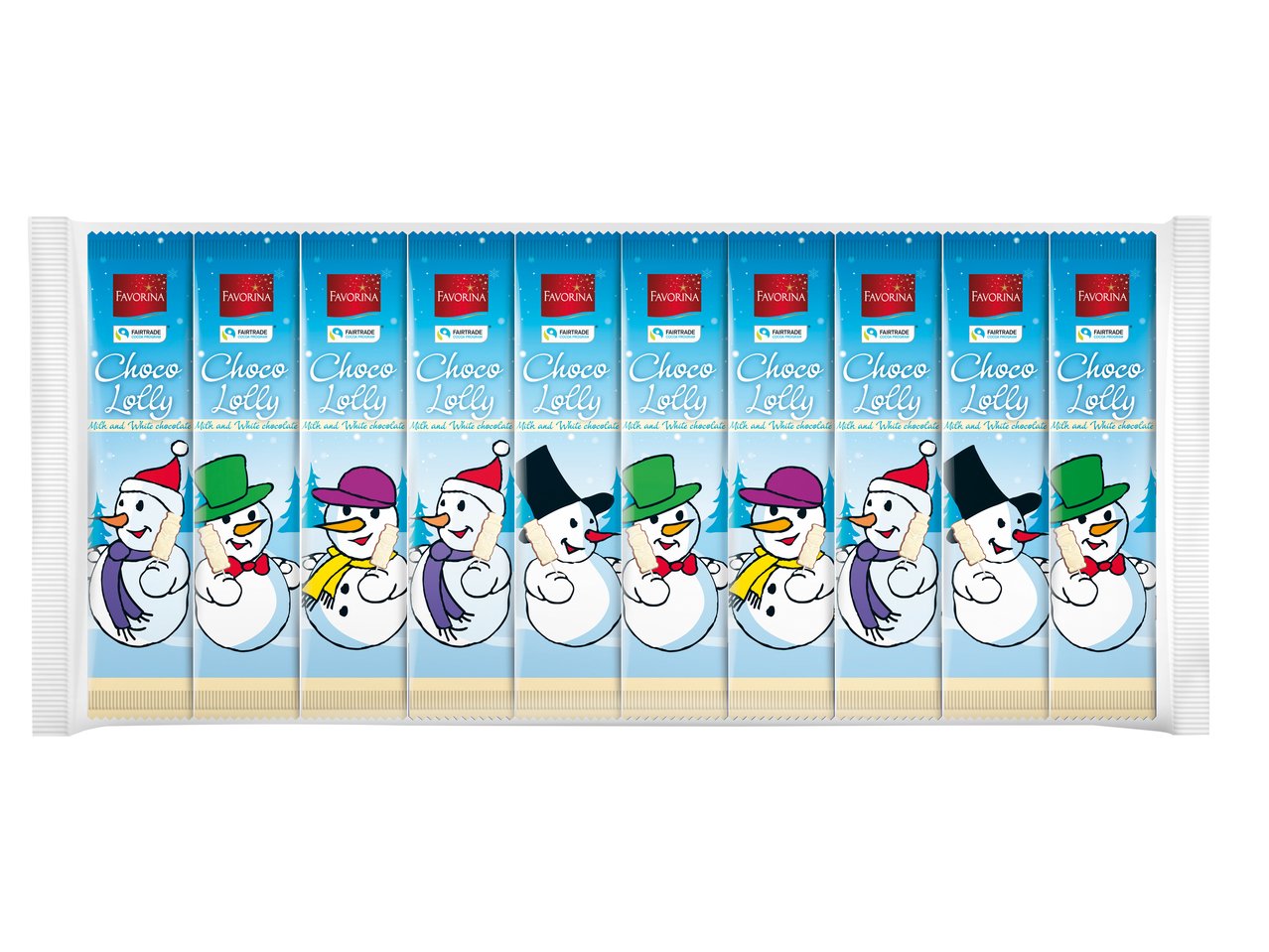 Bastoncini di cioccolato natalizi