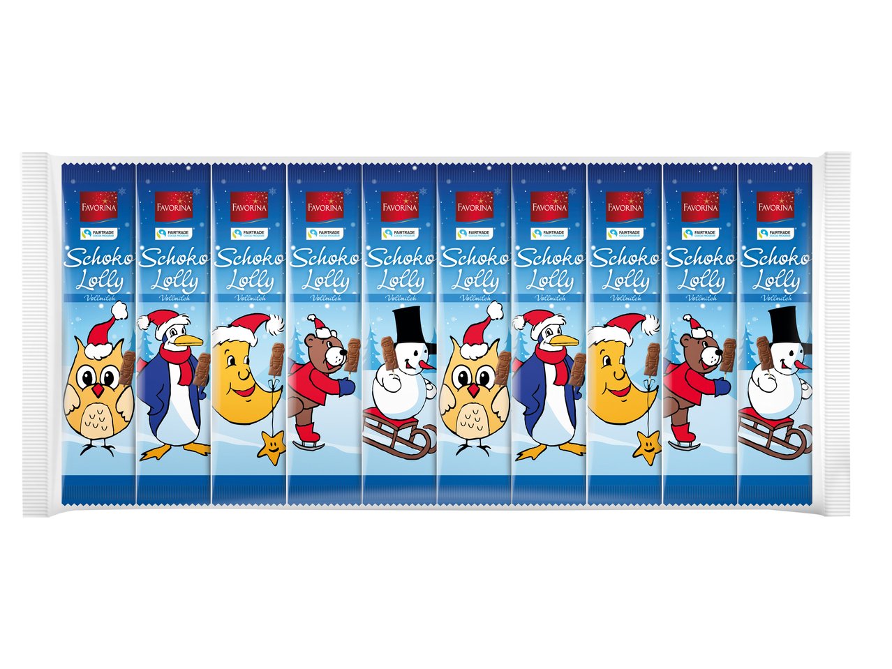 Bastoncini di cioccolato natalizi