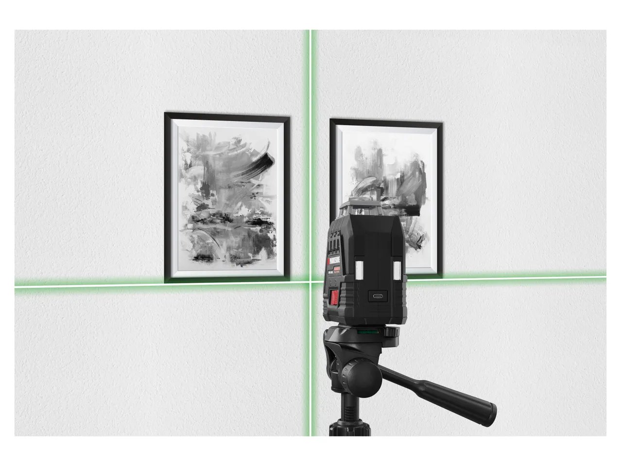 Livella laser a croce ricaricabile con treppiede