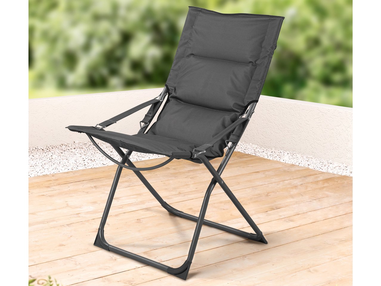 Sedia sdraio imbottita pieghevole