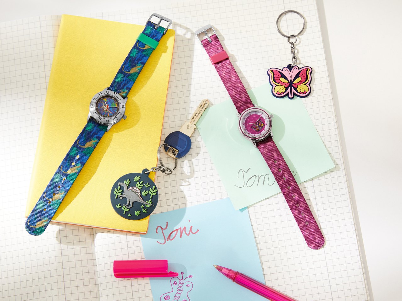 Orologio da polso con portachiavi per bambini