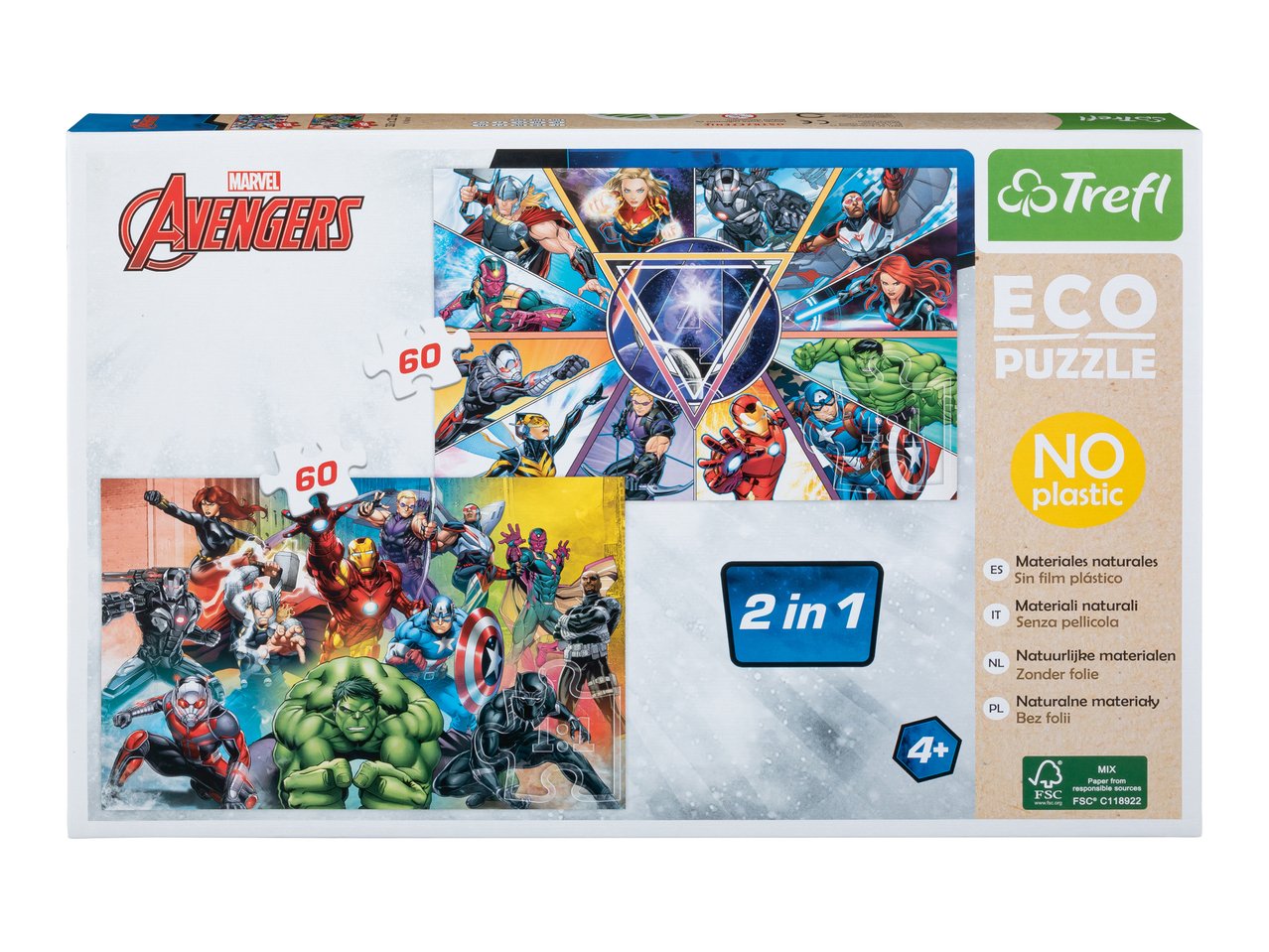 Puzzle 2 in 1 "Avengers, Peppa Pig, Sam il Pompiere, Paw Patrol"