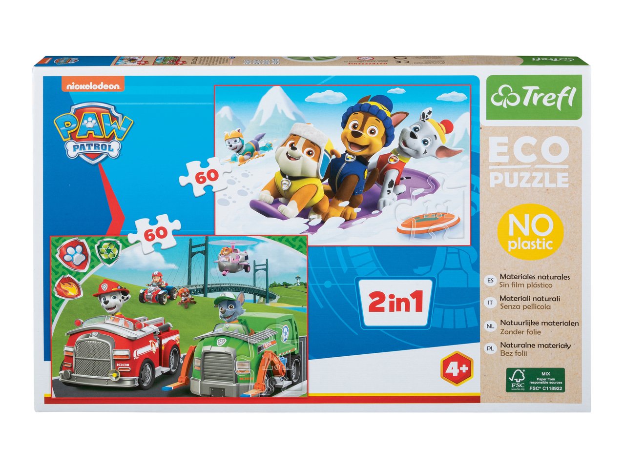 Puzzle 2 in 1 "Avengers, Peppa Pig, Sam il Pompiere, Paw Patrol"