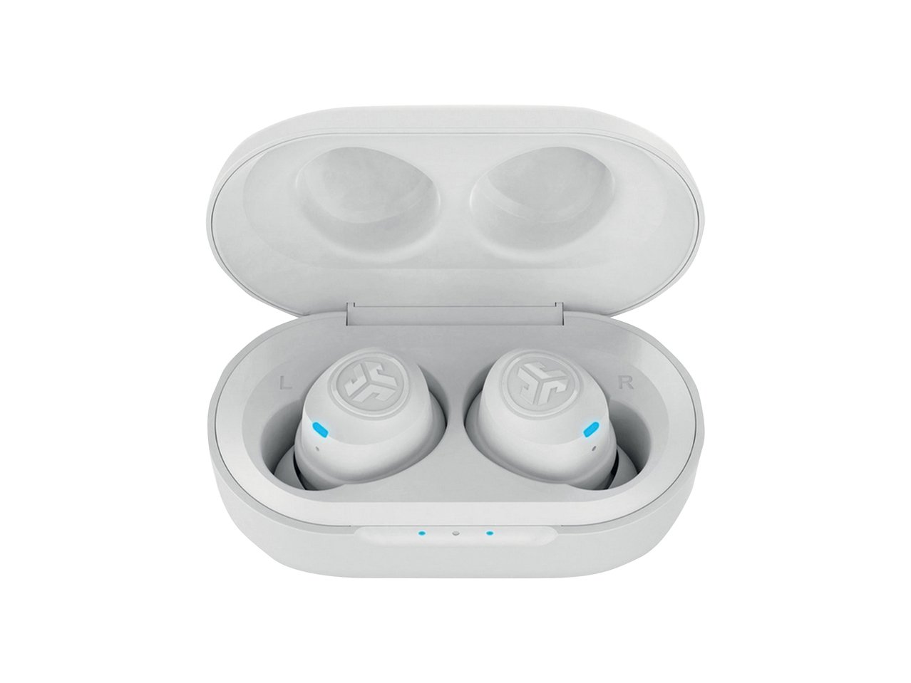 Cuffie wireless nere con custodia di ricarica