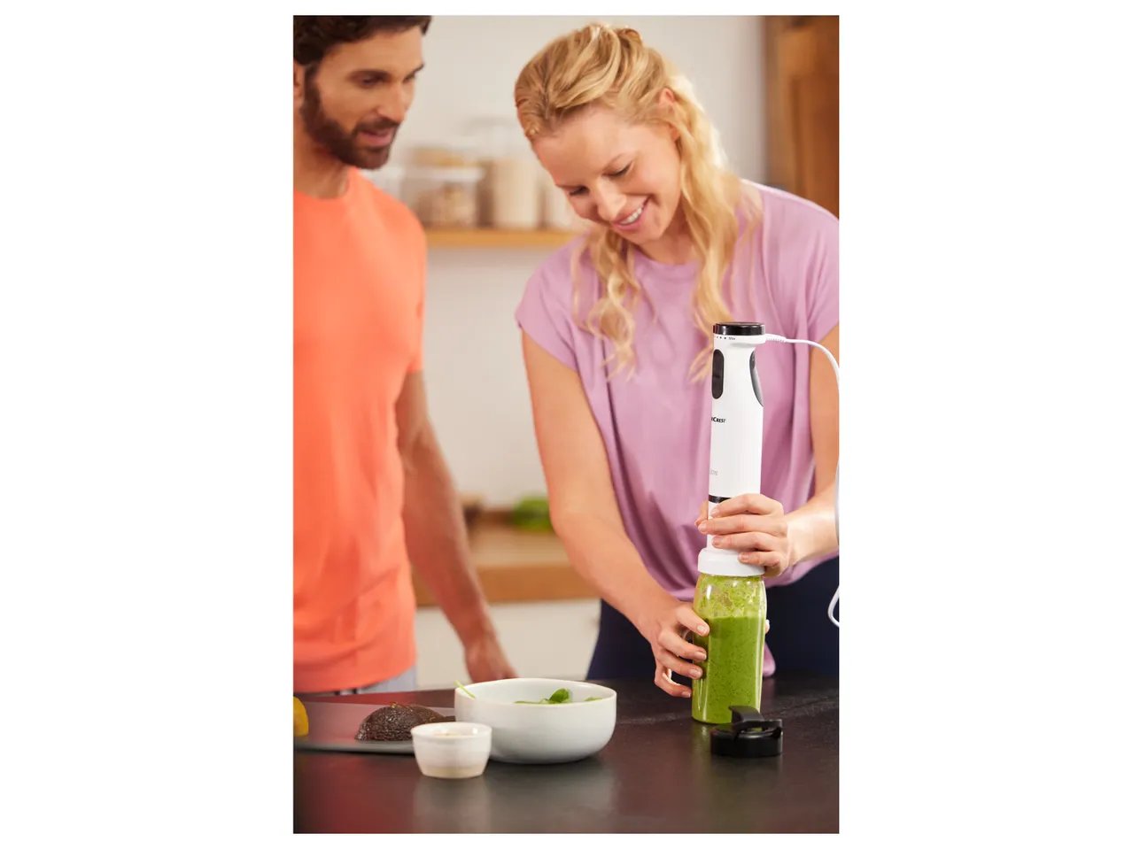 Frullatore a immersione con inserto smoothie