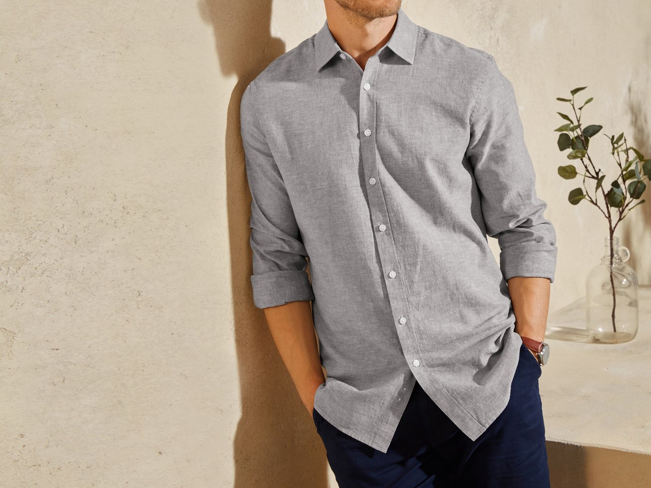 Camicia in lino da uomo