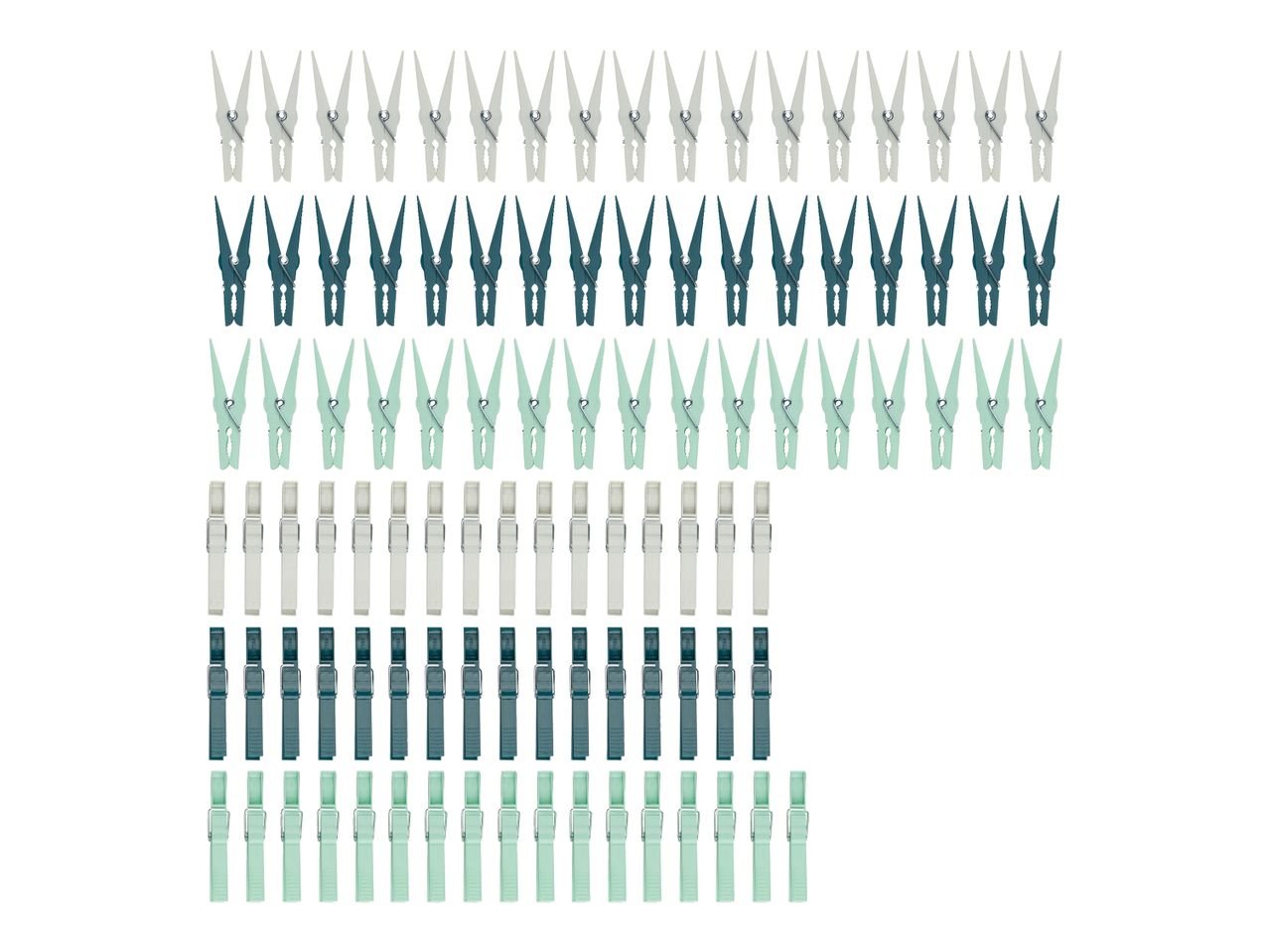 Set mollette per bucato, filo per stendere o cestino telescopico con mollette
