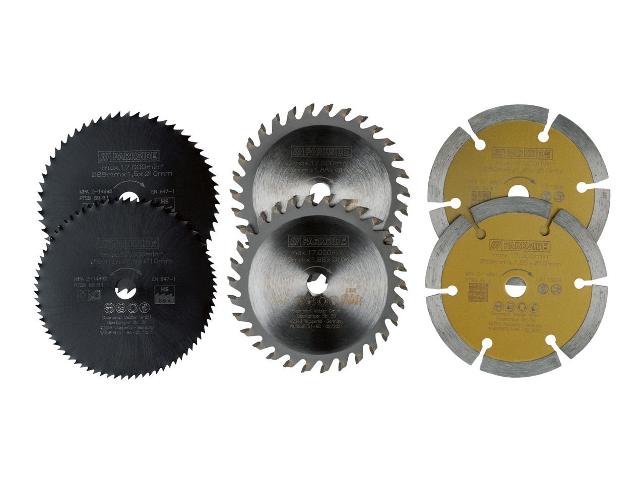 Set lame per sega a immersione