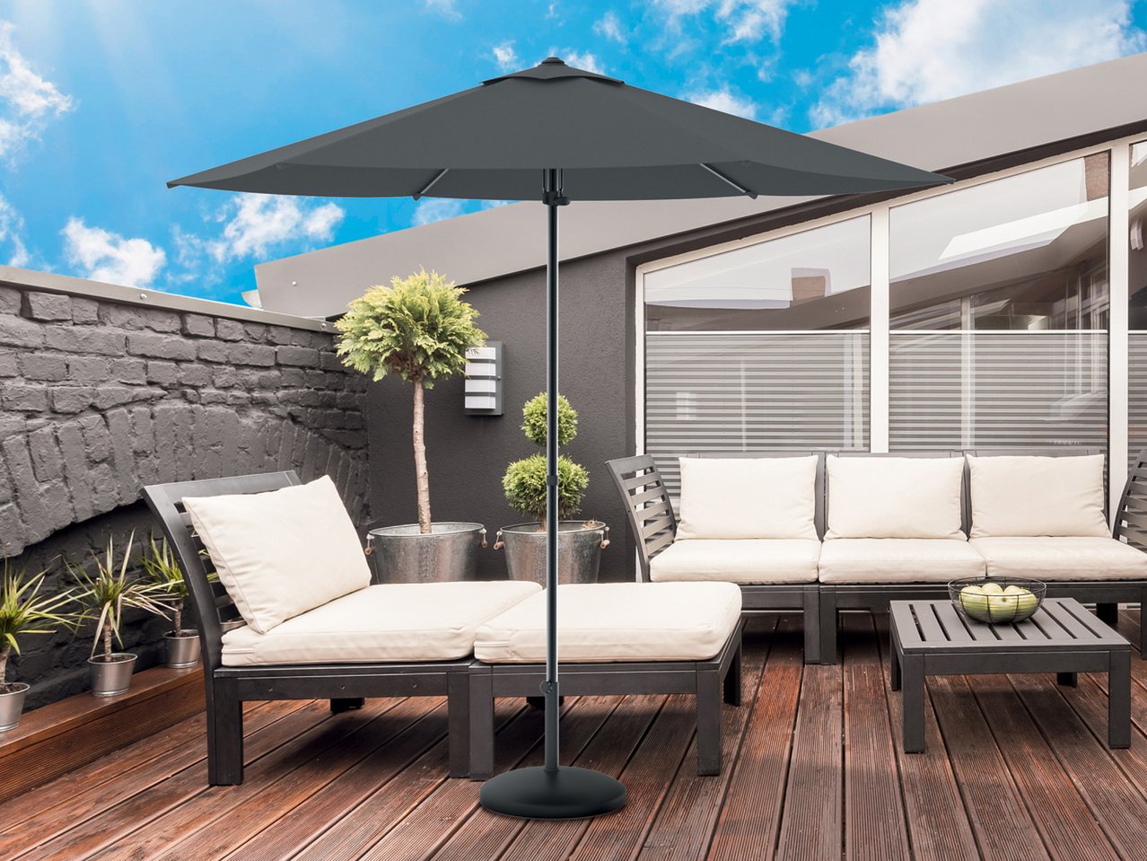 Ombrellone antracite