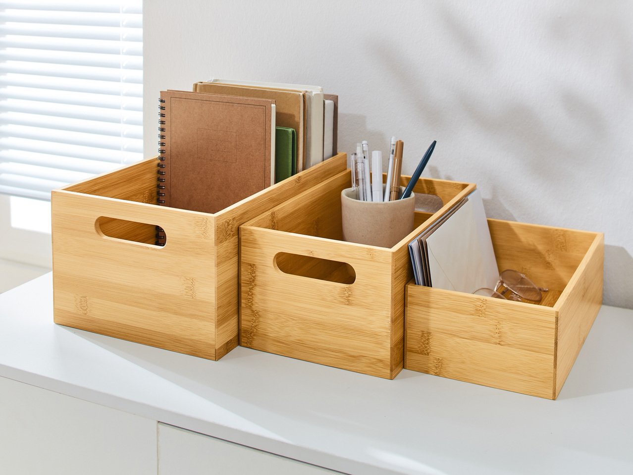 Box portaoggetti in bambù