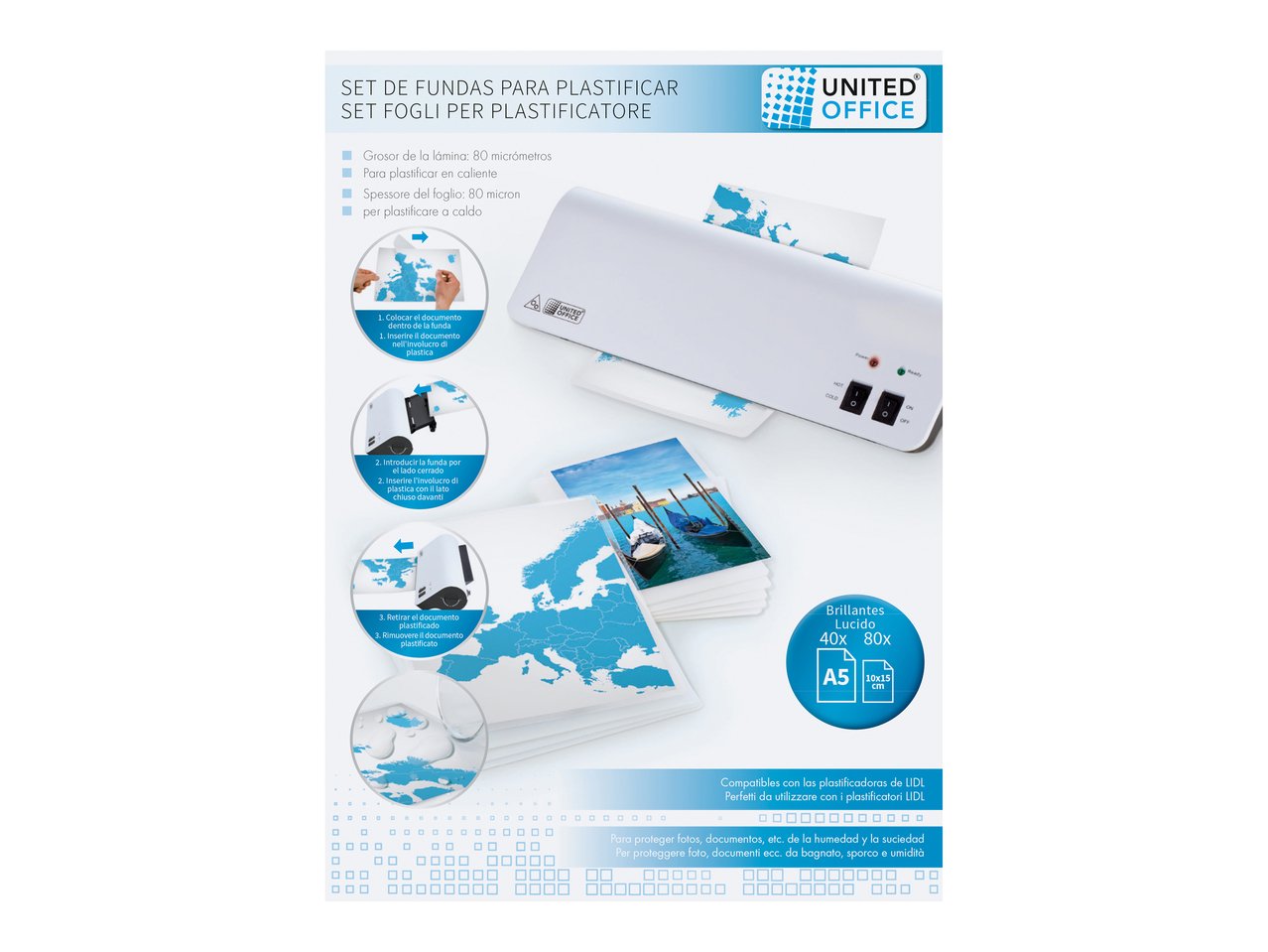 Fogli per plastificatore