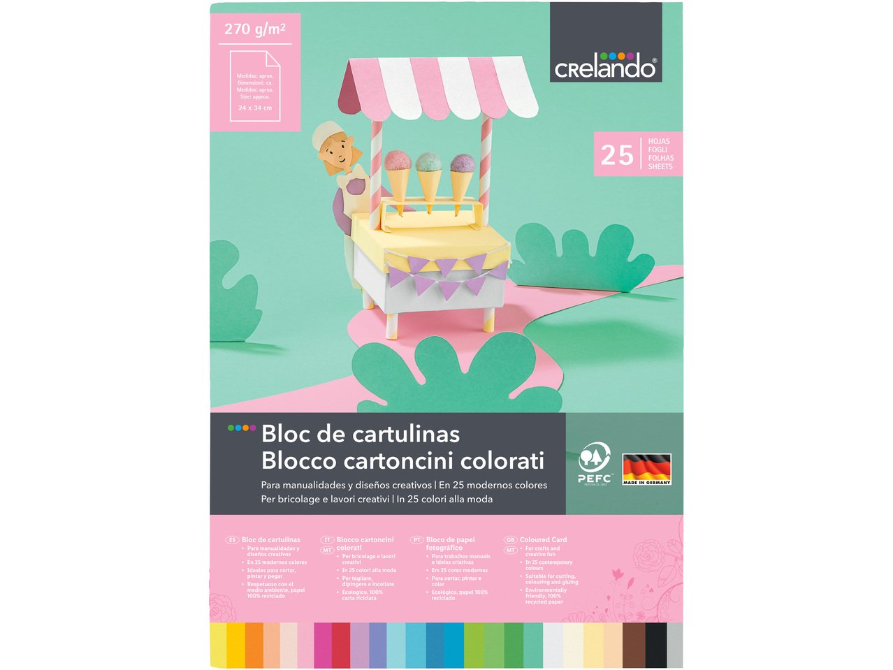 Blocco carta o cartoncini colorati