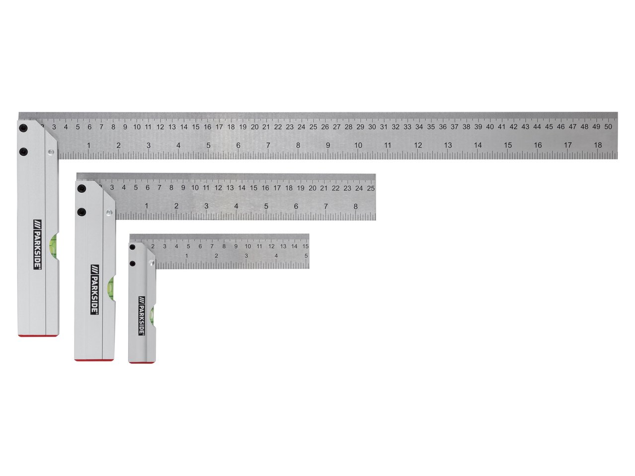Set squadre, livella o guida di bloccaggio e di taglio