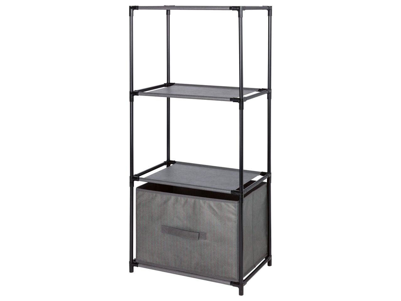 Scaffale a 3 ripiani con contenitore