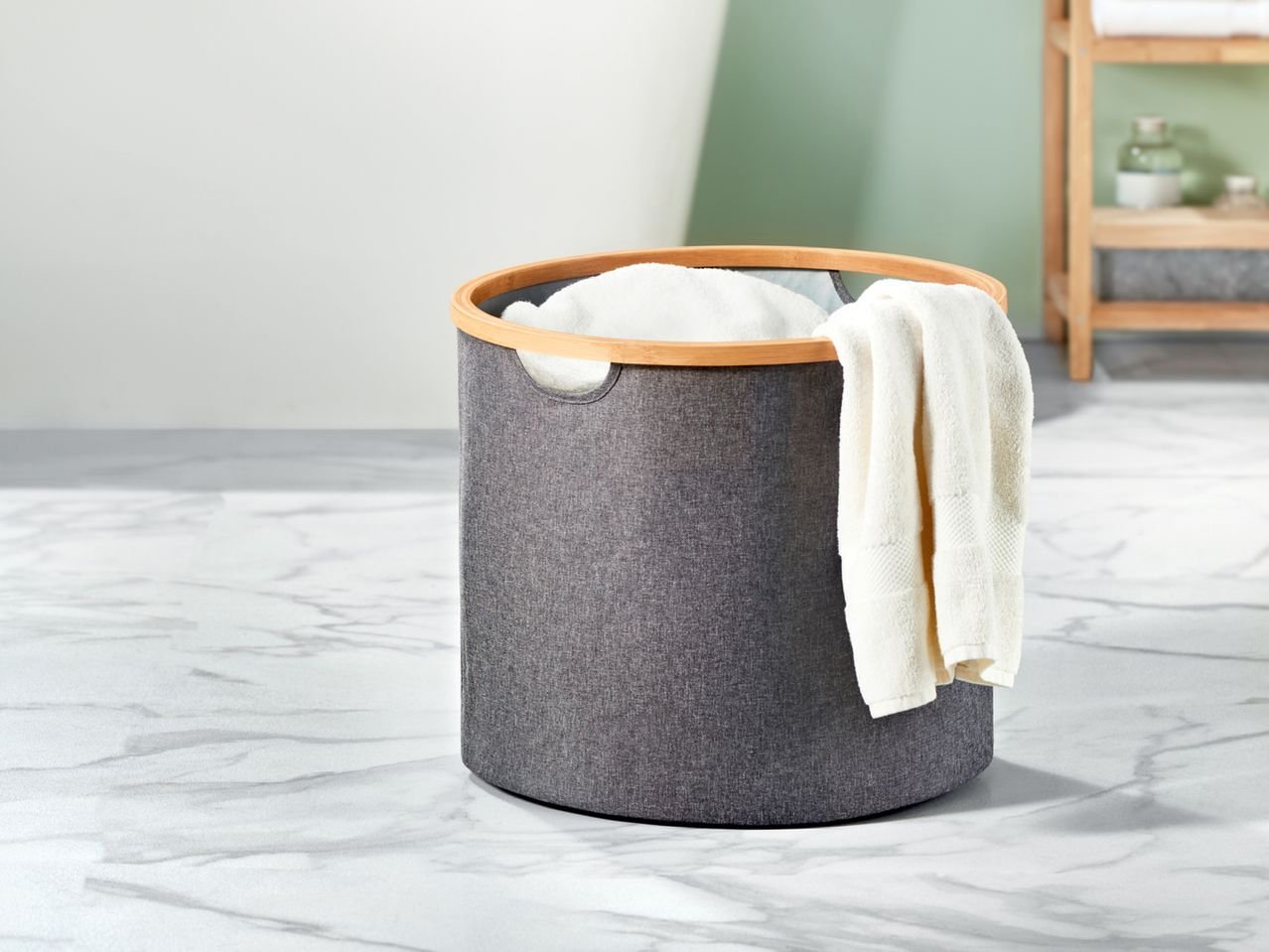 Cesto portabiancheria in bambù