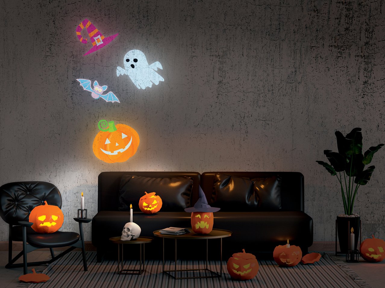 Proiettore con motivi di Halloween