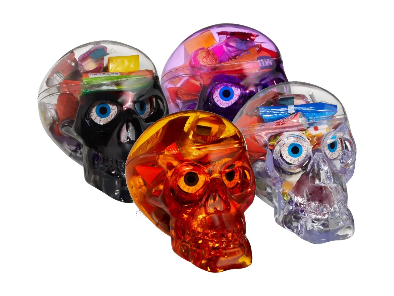 Teschio ripieno di caramelle