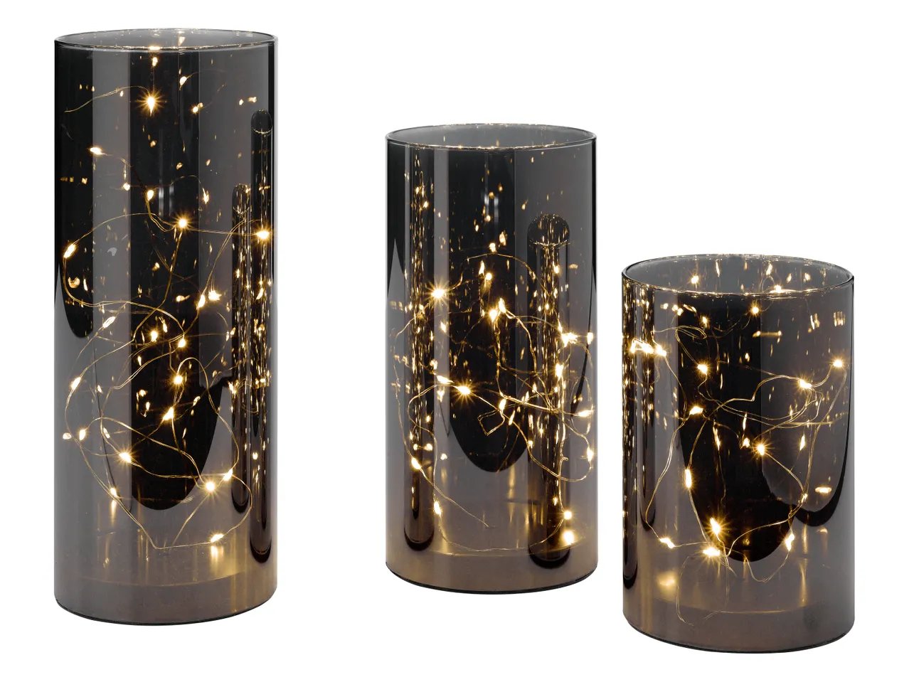 Lumini o sfere decorative a LED, 3 pezzi