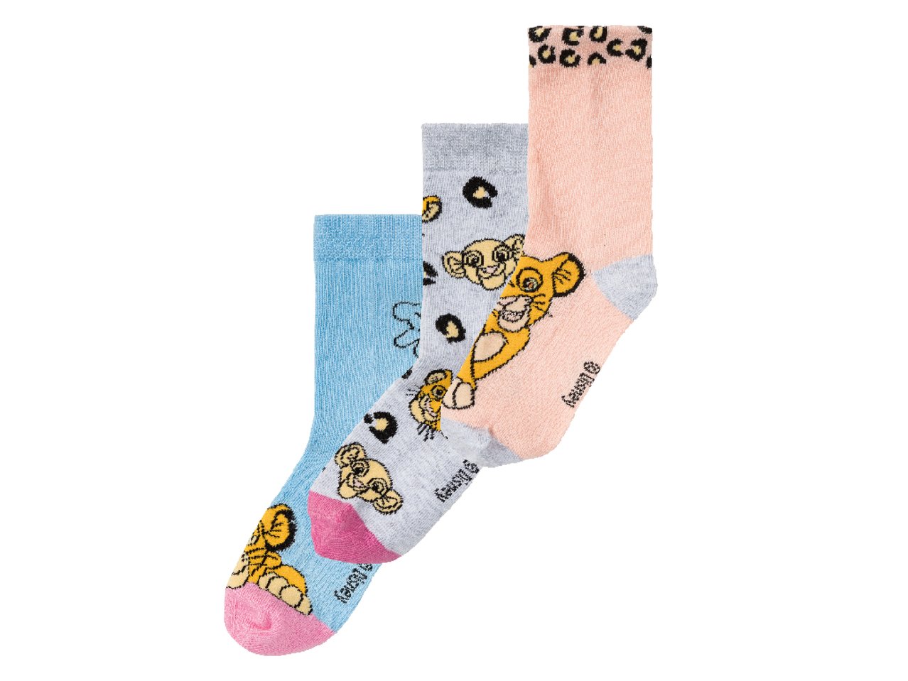 Calzini da bambina "Frozen, Il Re Leone, Disney Princess"