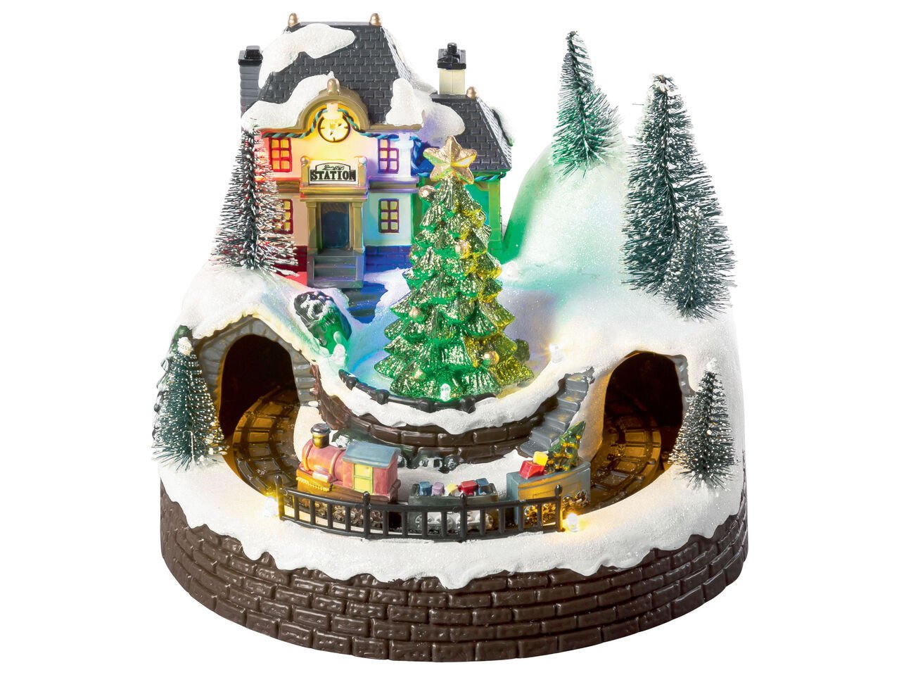 Paesaggio natalizio a LED medio