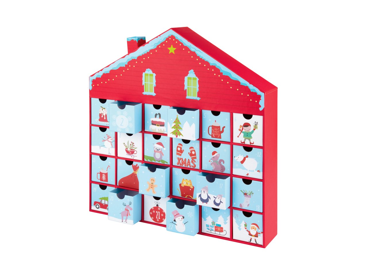 Calendario dell'Avvento con cassetti