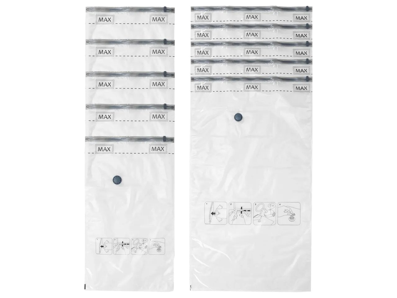 Set sacchetti per sottovuoto, 10 pezzi