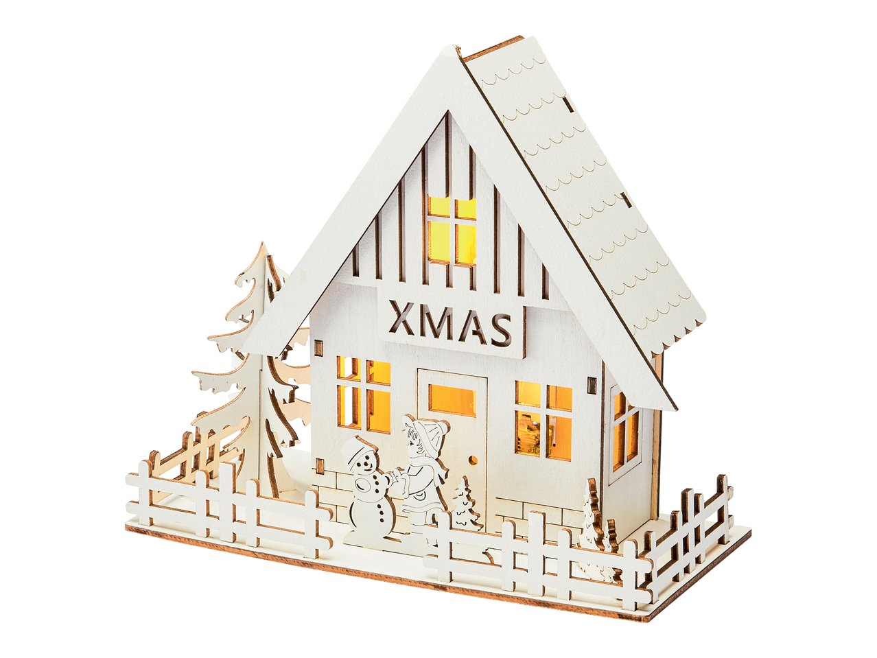 Casetta o paesaggio natalizio a LED