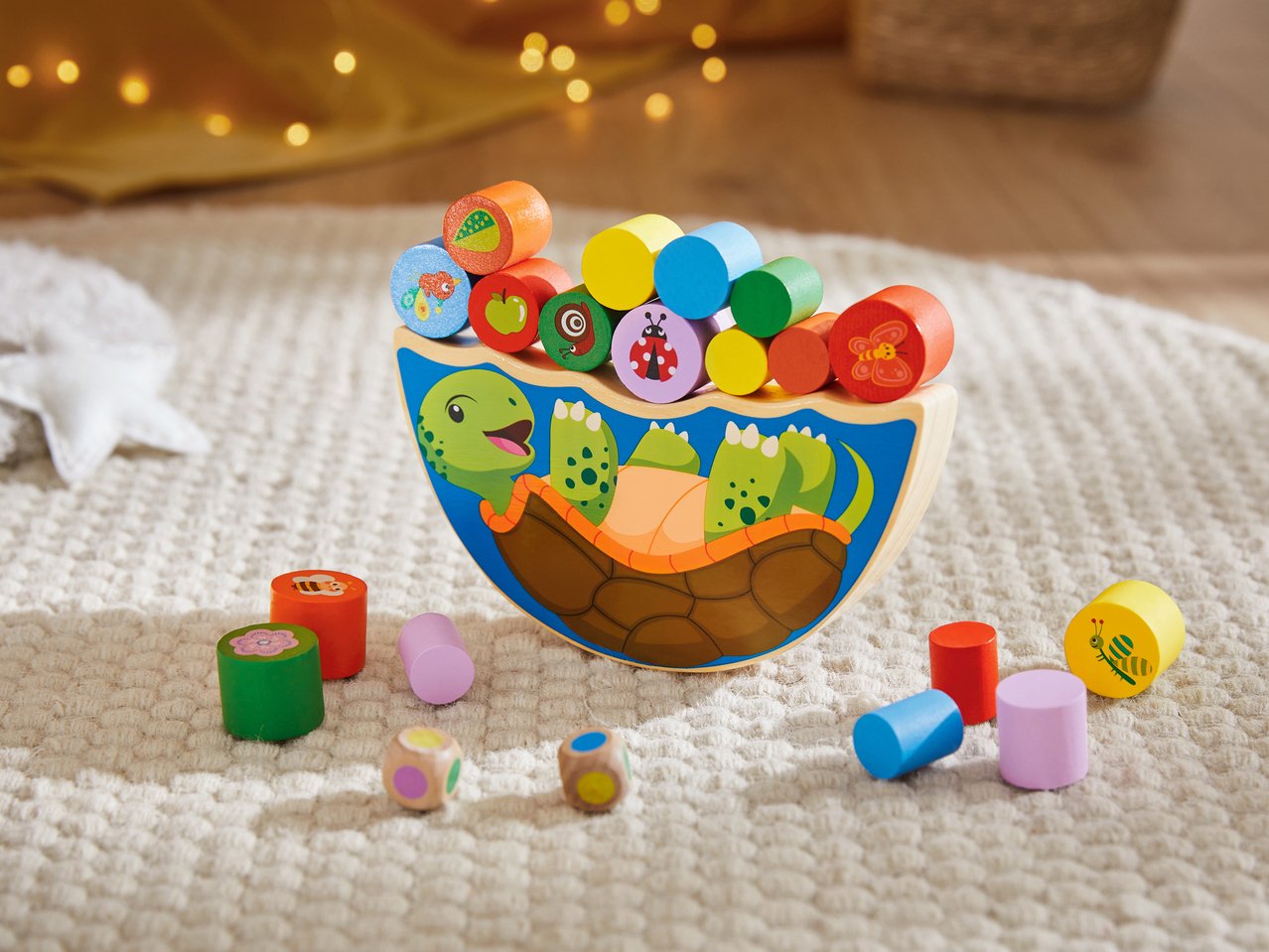 Gioco in legno "Domino, memo, gioco della pesca o di equilibrio"