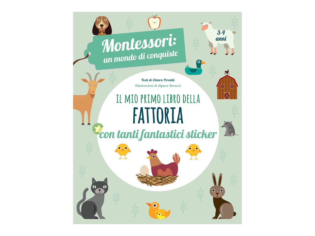 Libro con adesivi per bambini Montessori