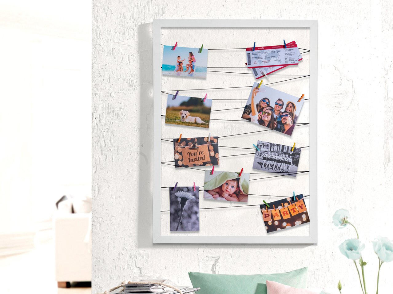 Cornice portafoto multipla o lavagnetta portafoto