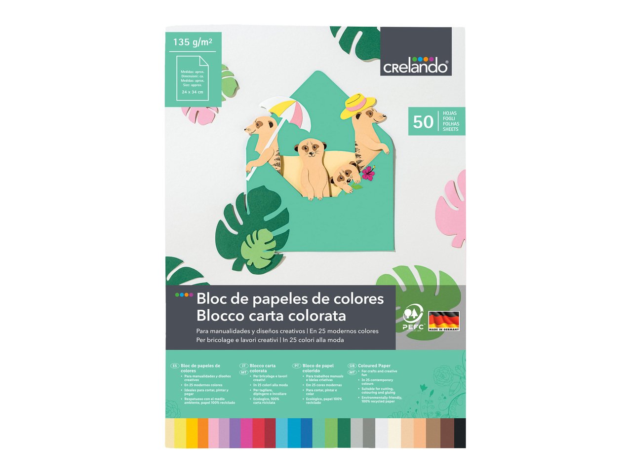 Blocco carta o cartoncini colorati